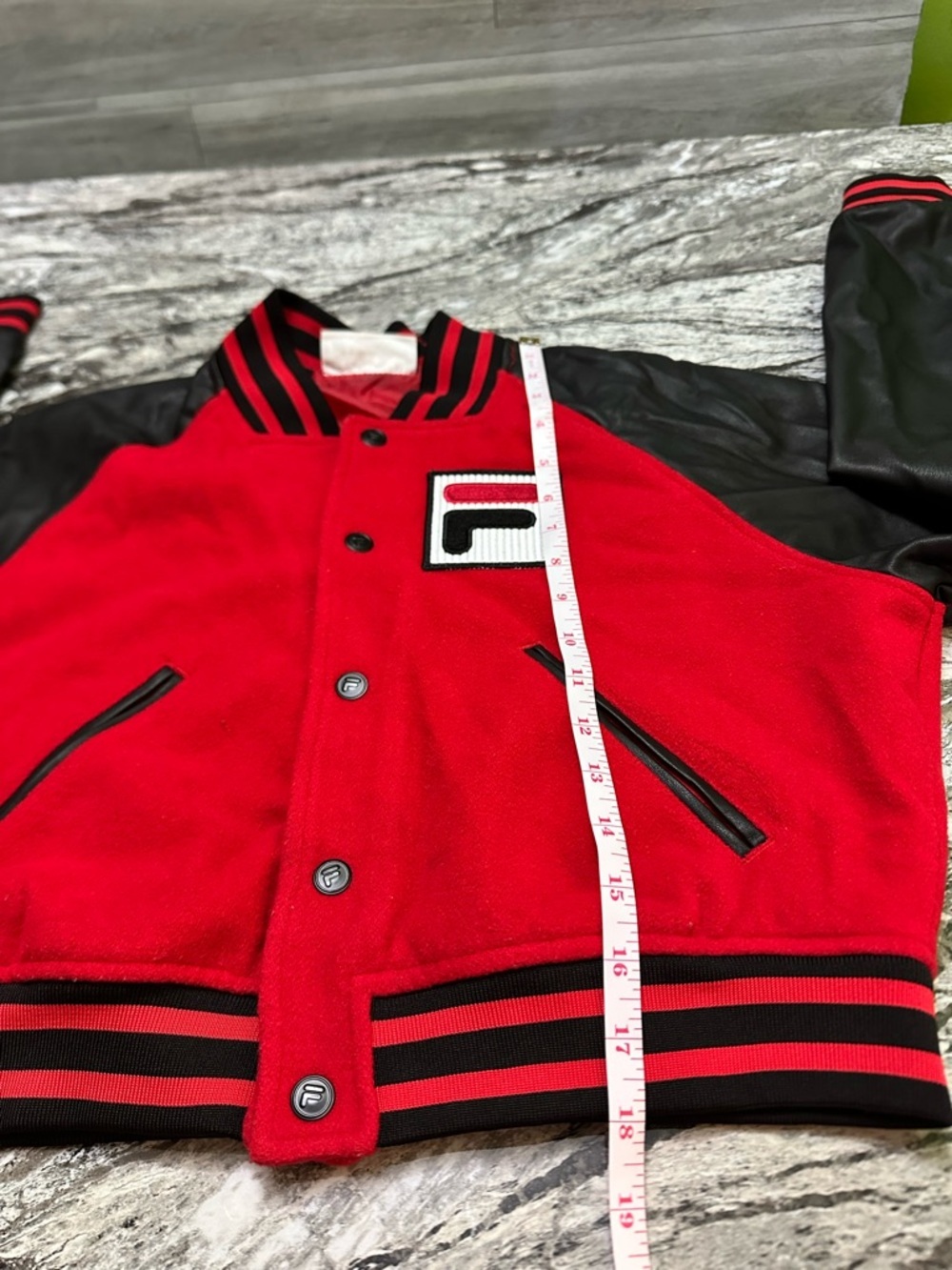 FILA Red and Black Women's Varsity Jacket M - Picture 6 of 14